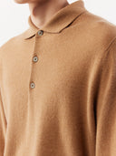Men’s Cashmere Polo Sweater Sheepskin | GOBI UK