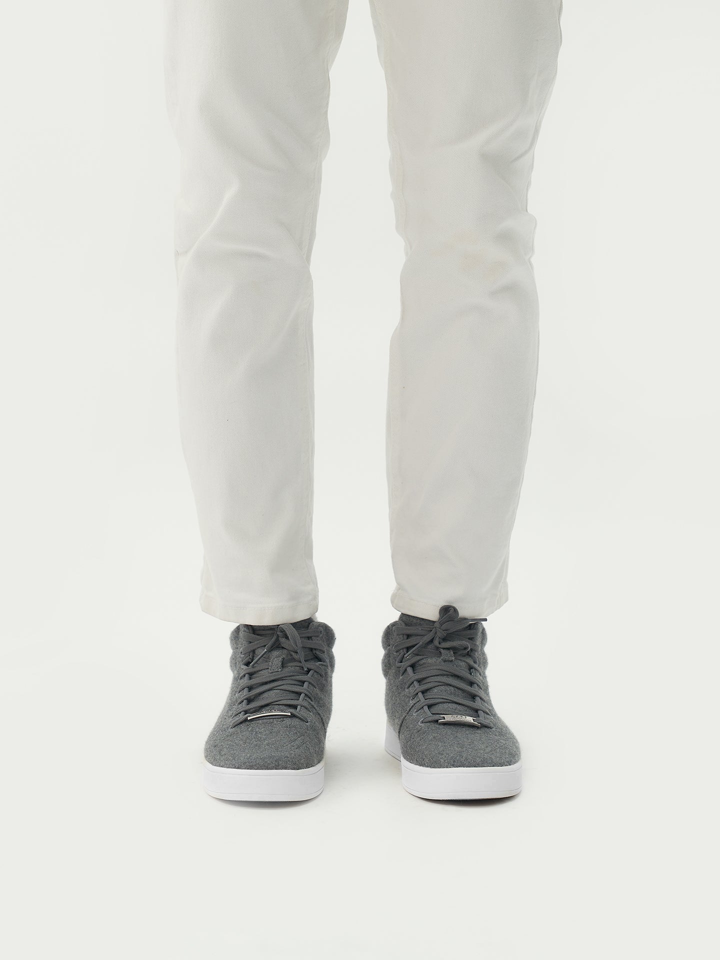 Unisex Cashmere High-Top Trainers Gray - Gobi Cashmere