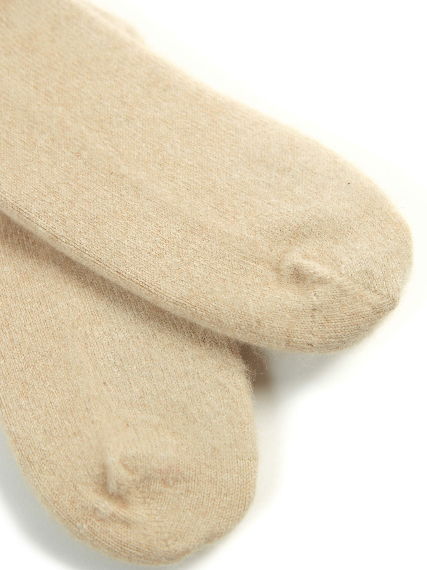 Women's Cashmere Trim Knit Socks Beige - Gobi Cashmere