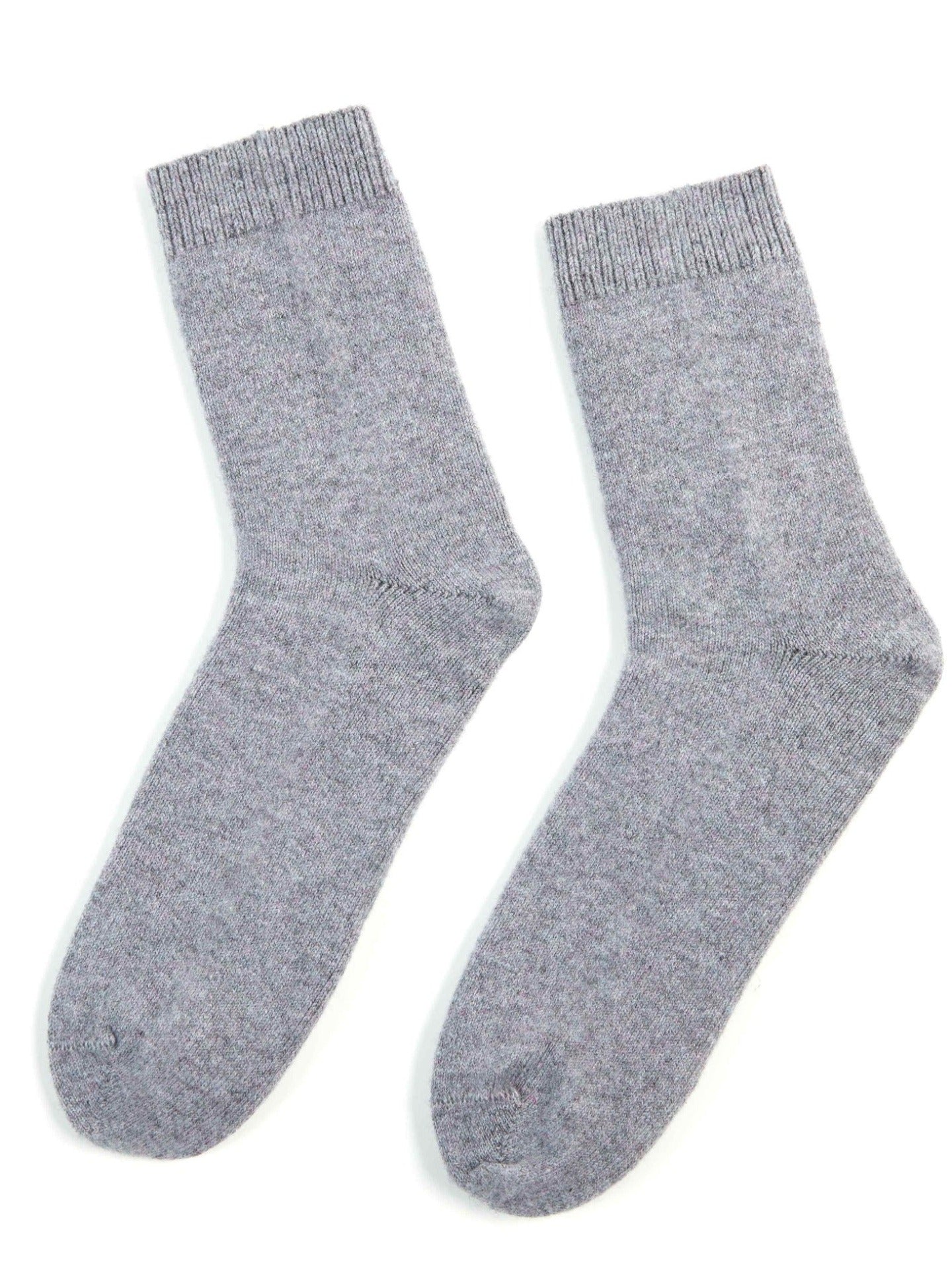 Women's Cashmere Trim Knit Socks Dusty Lavender - Gobi Cashmere