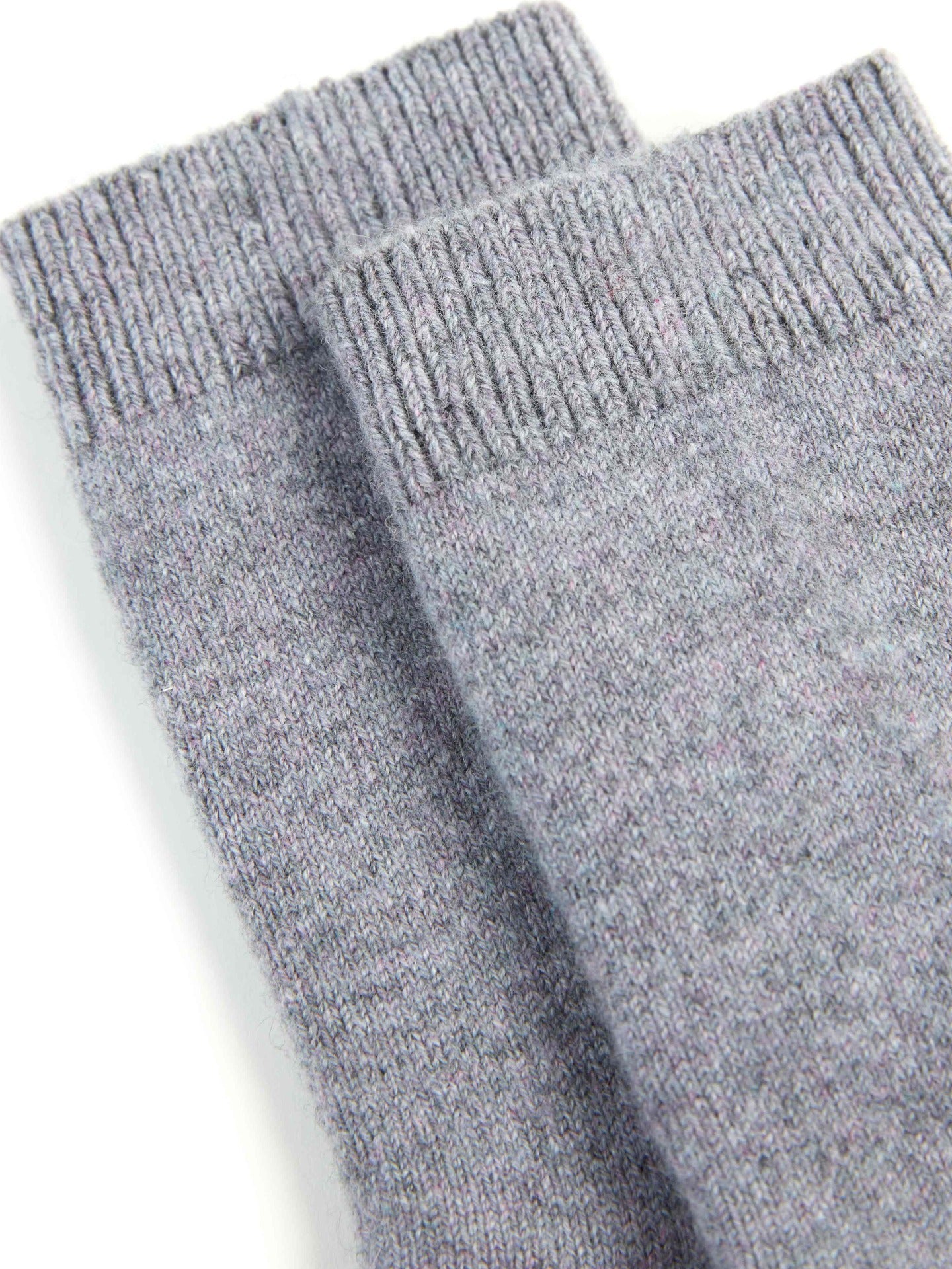 Women's Cashmere Trim Knit Socks Dusty Lavender - Gobi Cashmere