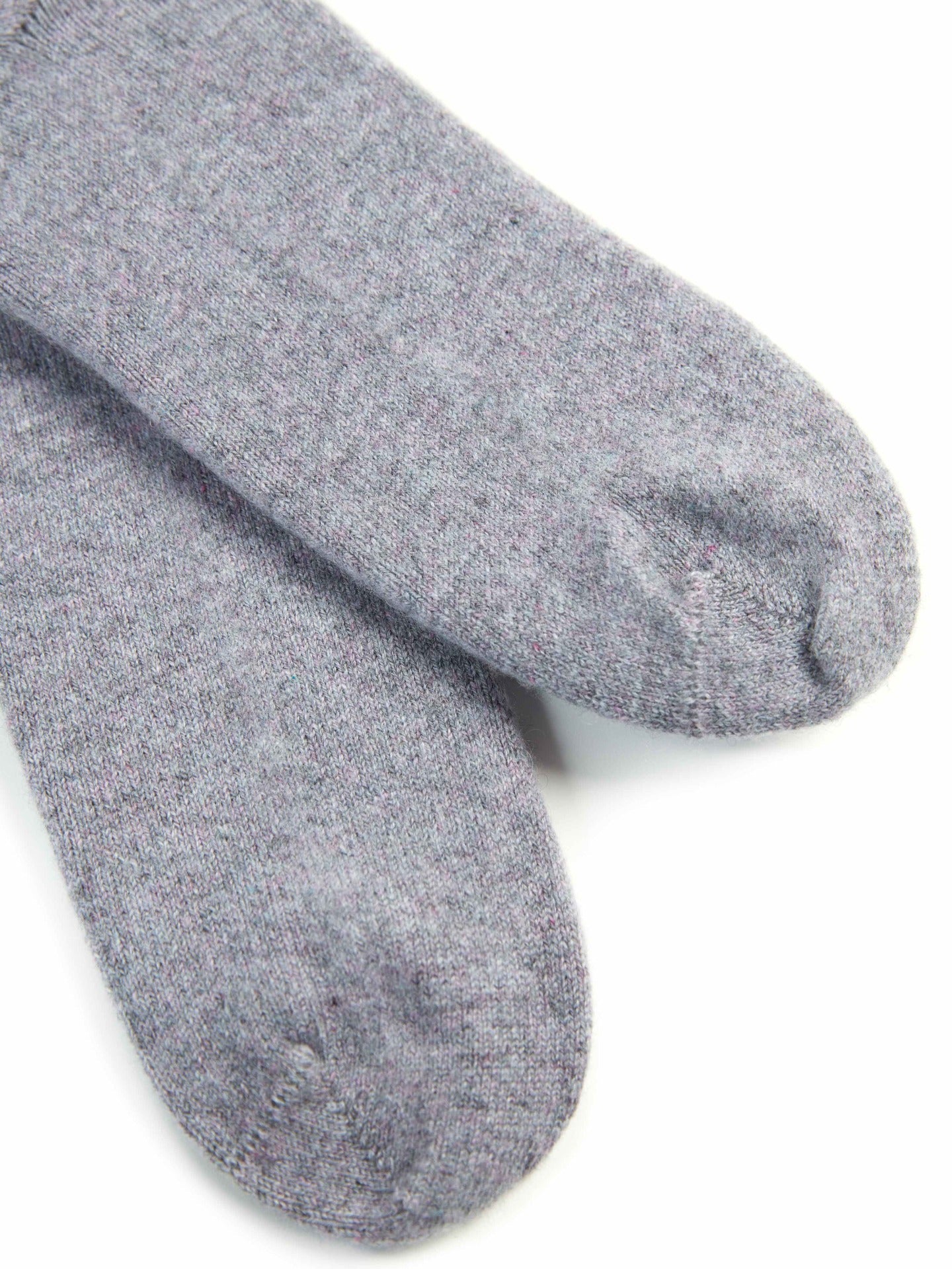 Women's Cashmere Trim Knit Socks Dusty Lavender - Gobi Cashmere