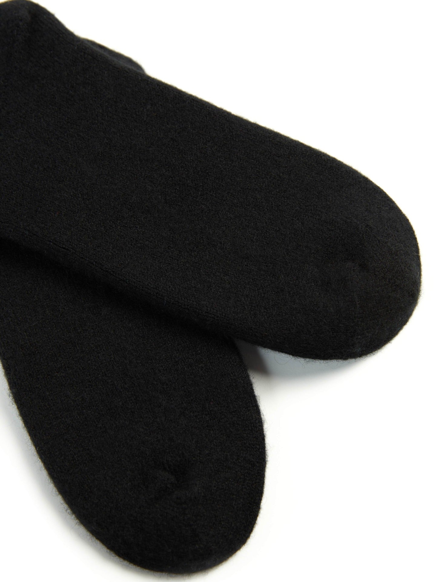 Women's Cashmere Trim Knit Socks Black - Gobi Cashmere