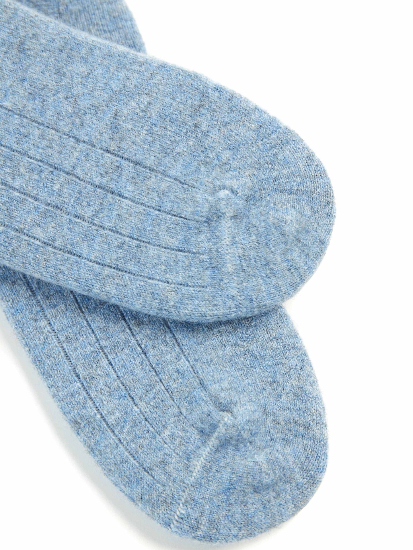 Unisex Cashmere Rib Knit Socks Riviera - Gobi Cashmere