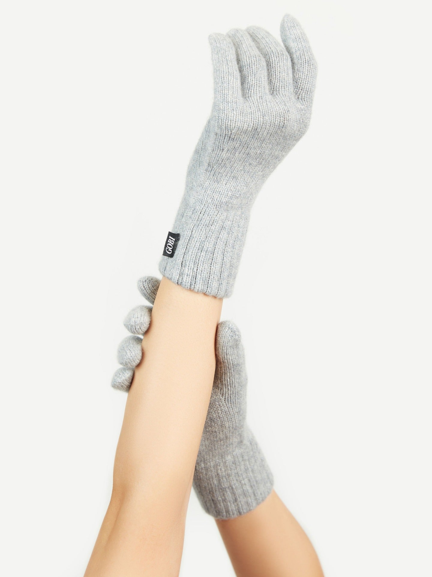 Women's Cashmere Gloves Light Gray - Gobi Cashmere