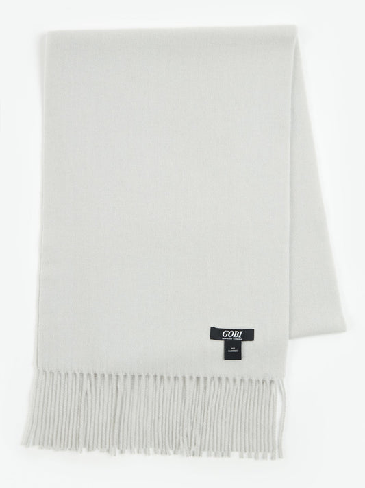 Unisex Cashmere Fringed Scarf Antarctica - Gobi Cashmere