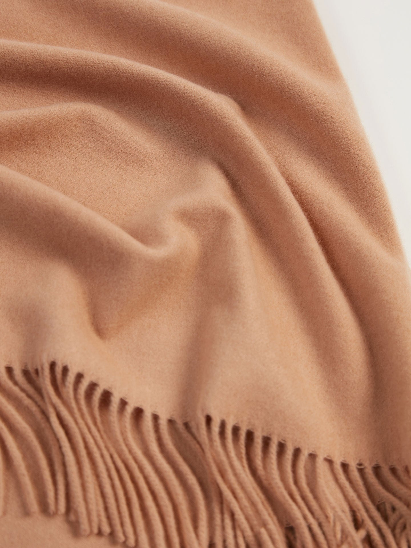 Women's Cashmere Oversized Woven Scarf Light Camel - Gobi Cashmere