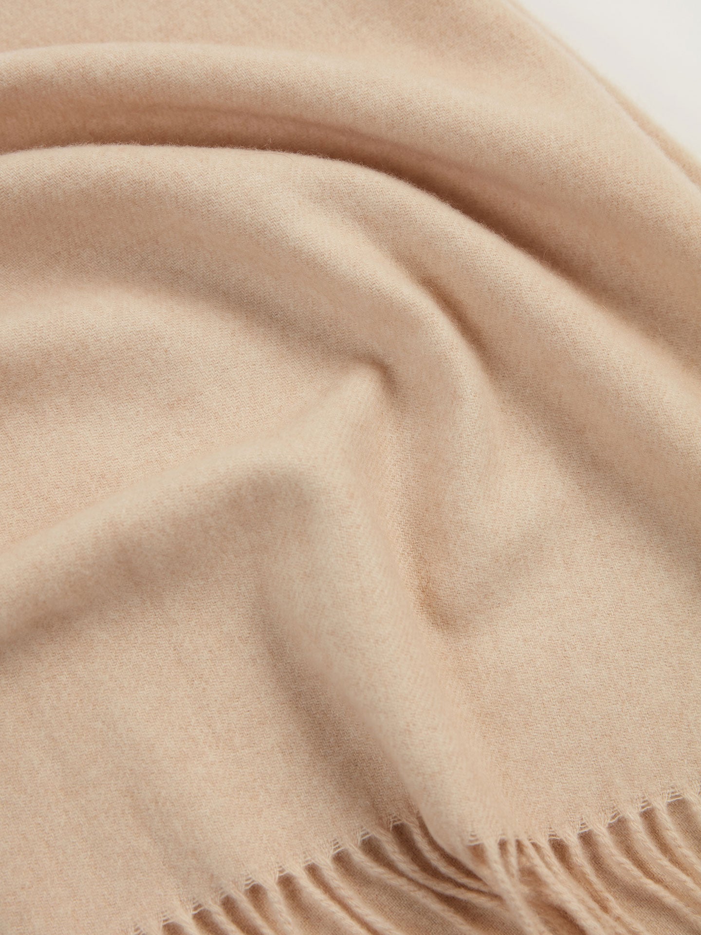Unisex Cashmere Oversized Woven Scarf Beige - Gobi Cashmere