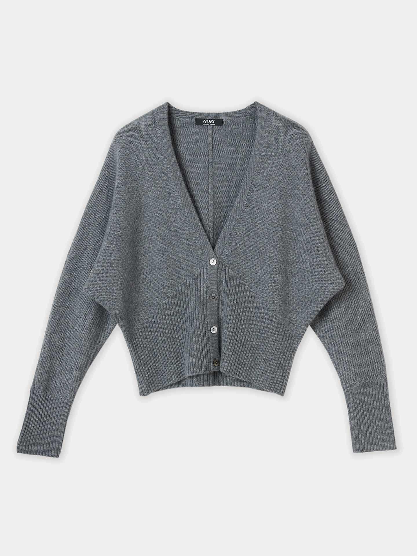 Women's Cashmere Monochrome Cardigan Dim Gray - Gobi Cashmere