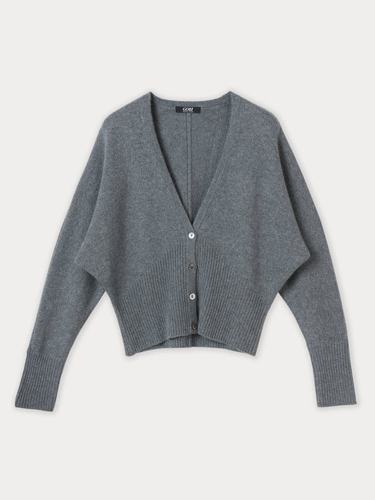 Women's Cashmere Monochrome Cardigan Dim Gray - Gobi Cashmere