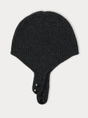 Cashmere Knitted Aviator Cap Charcoal - Gobi Cashmere
