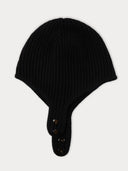 Cashmere Knitted Aviator Cap Black - Gobi Cashmere