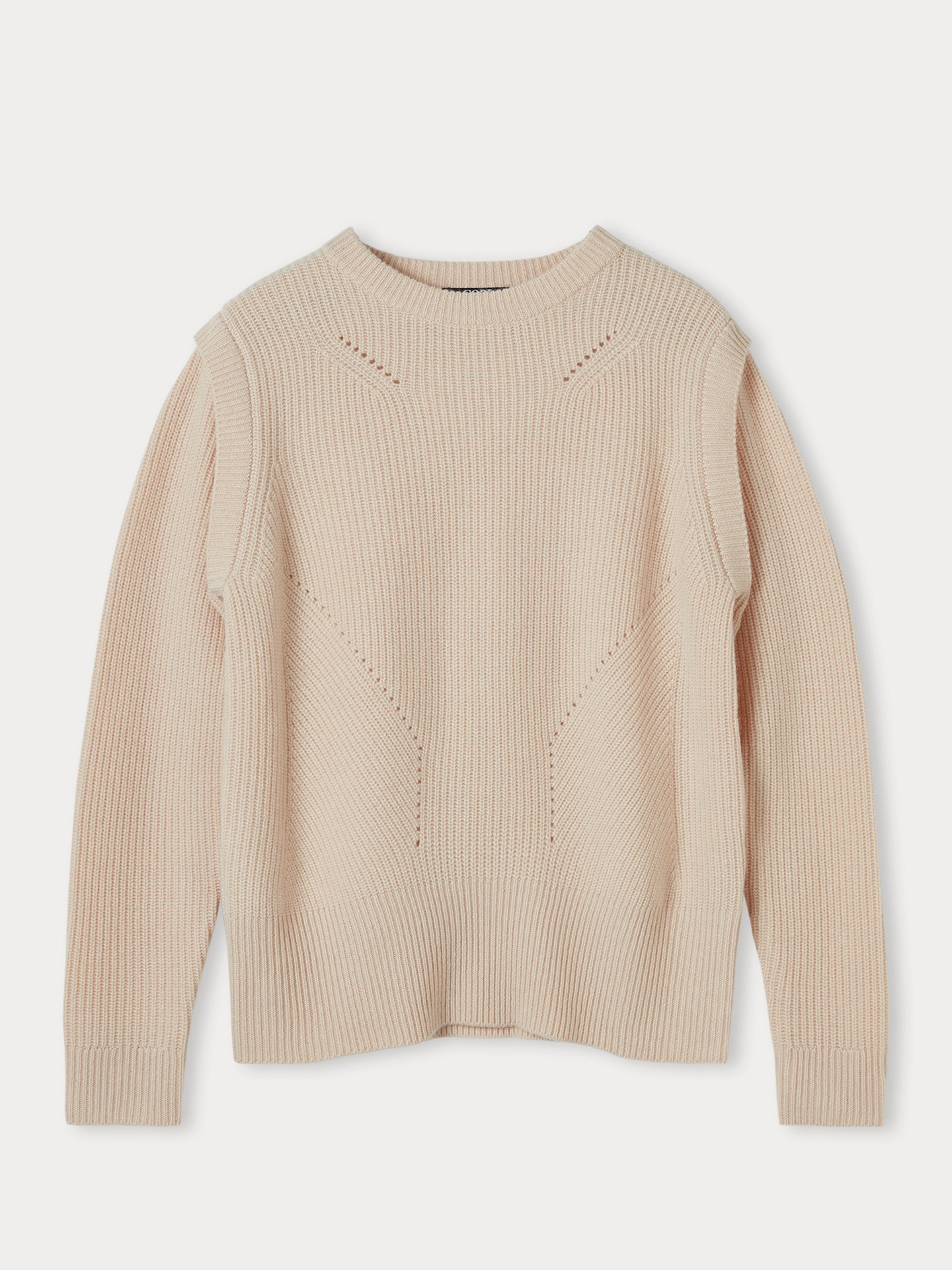 Women's Cashmere Layered Effect Sweater Crème Brulee - Gobi Cashmere