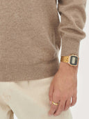 Organic Colour Essential V-Neck Cashmere Jumper Taupe - Gobi Cashmere