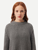 Unisex Cashmere Crewneck Sweater  Plum kitten- Gobi Cashmere #color_plum-kitten