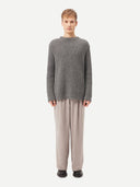Unisex Cashmere Crewneck Sweater  Plum kitten- Gobi Cashmere #color_plum-kitten