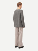Unisex Cashmere Crewneck Sweater  Plum kitten- Gobi Cashmere #color_plum-kitten