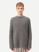 Unisex Cashmere Crewneck Sweater  Plum kitten- Gobi Cashmere #color_plum-kitten