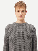 Unisex Cashmere Crewneck Sweater  Plum kitten- Gobi Cashmere #color_plum-kitten