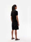 Men's Cashmere Polo Shirt Black - Gobi Cashmere #color_black