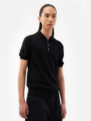 Men's Cashmere Polo Shirt Black - Gobi Cashmere #color_black