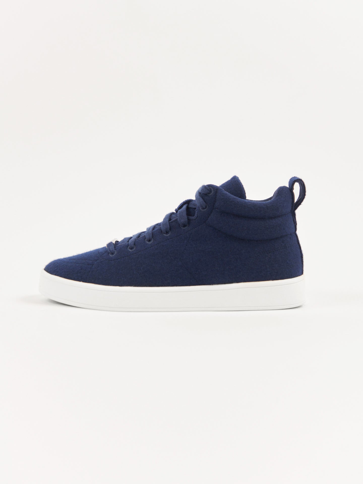 Unisex Cashmere High-Top Trainers Navy - Gobi Cashmere