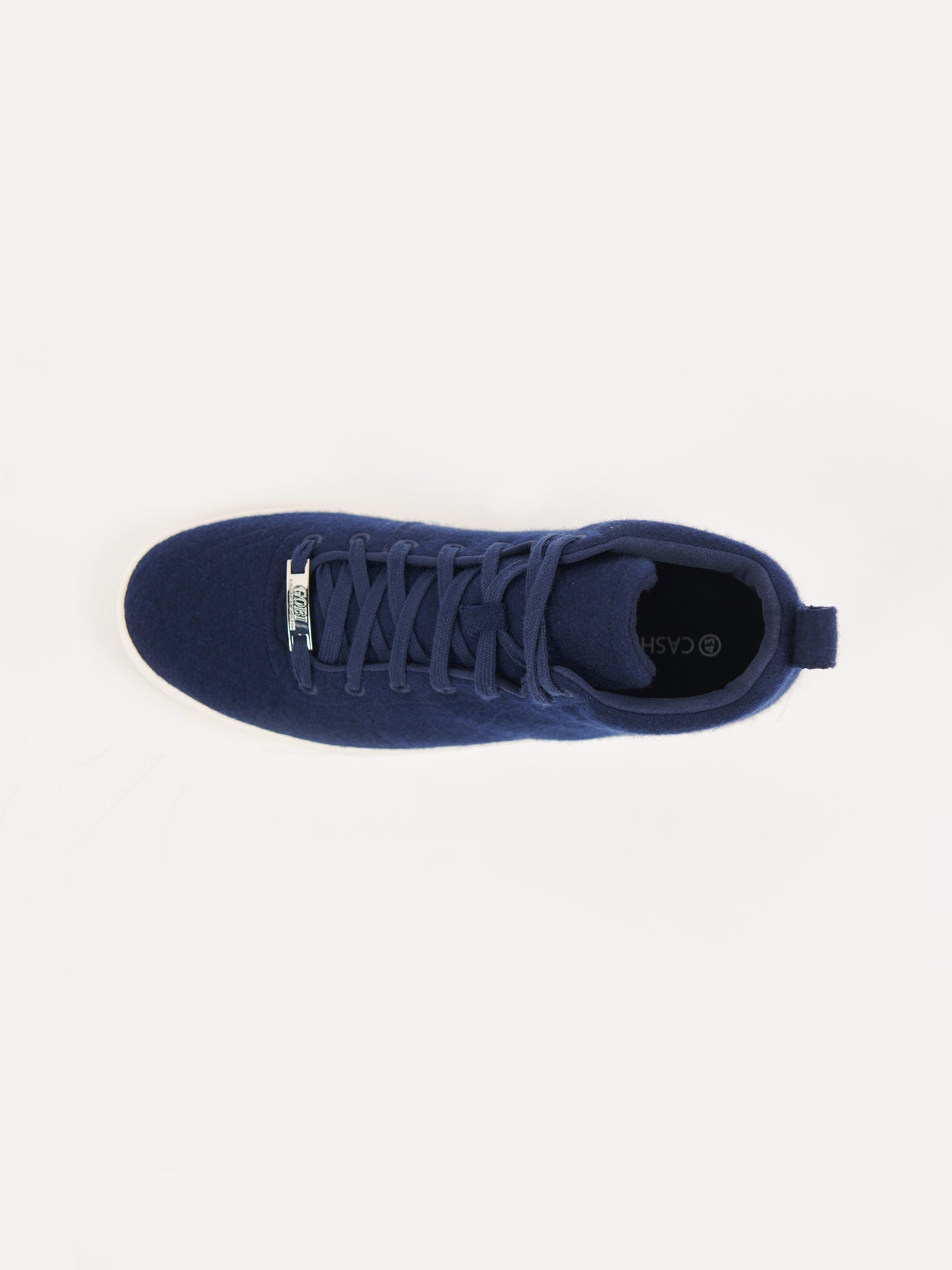 Unisex Cashmere High-Top Trainers Navy - Gobi Cashmere