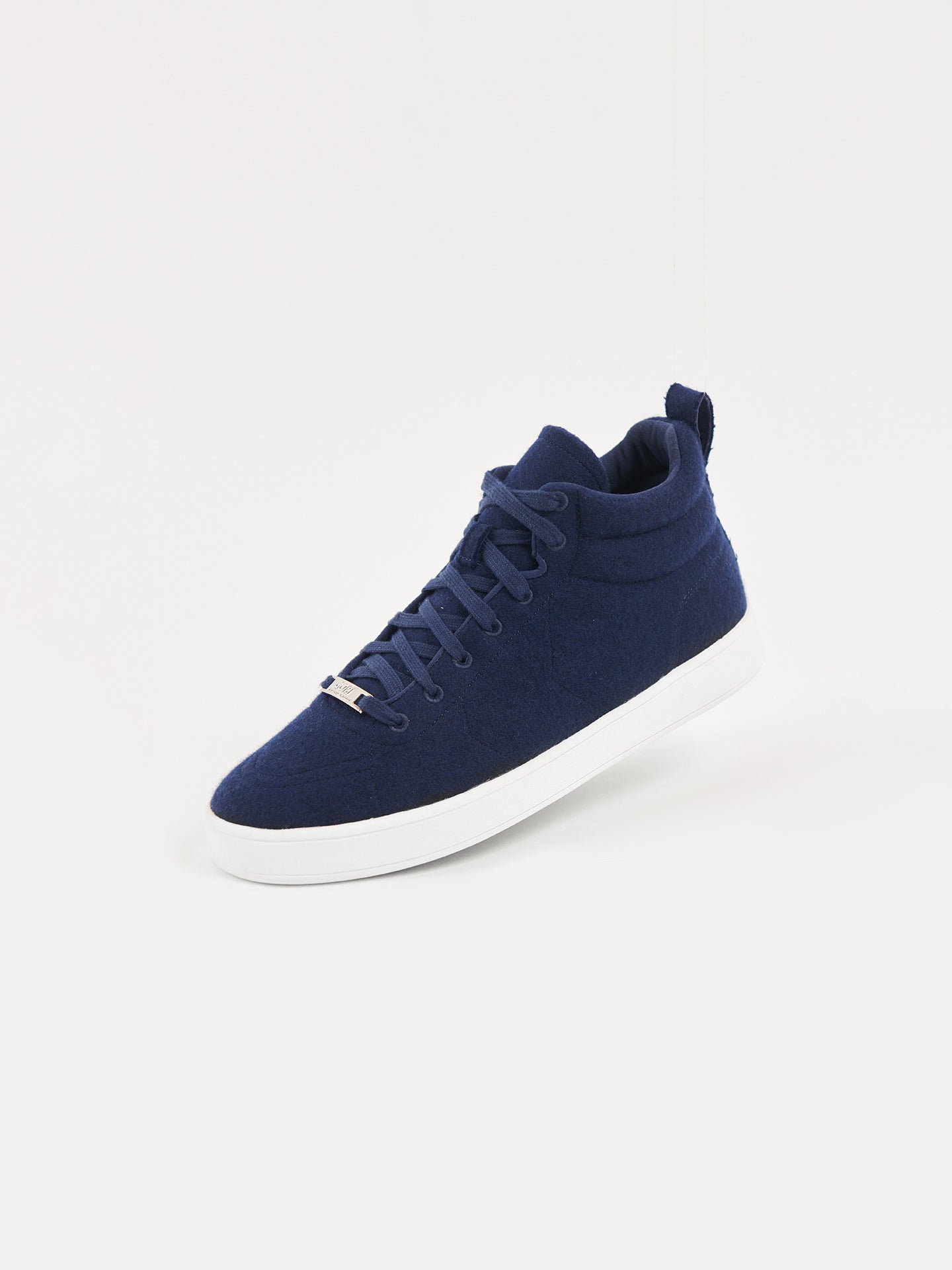 Unisex Cashmere High-Top Trainers Navy - Gobi Cashmere