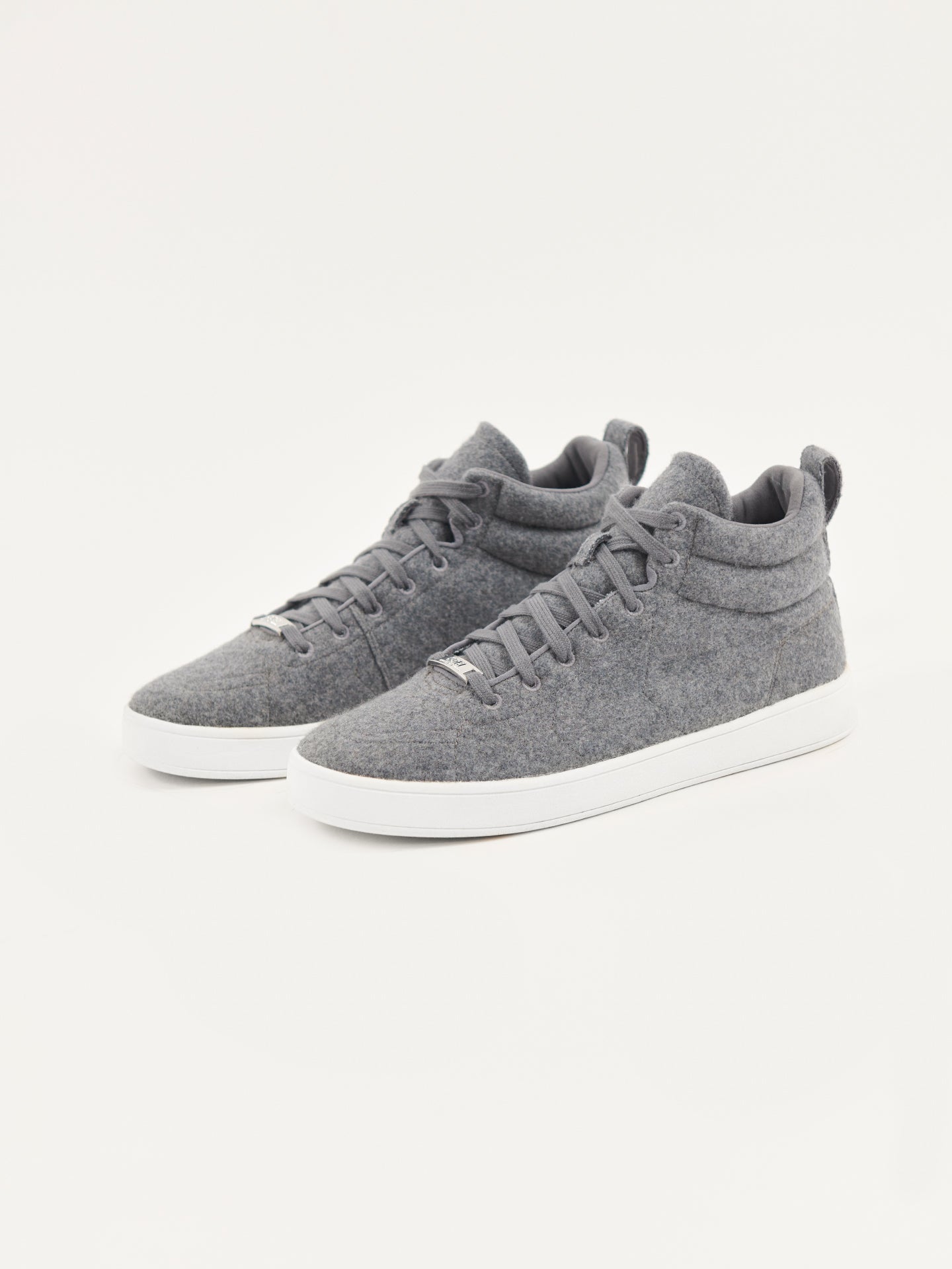 Unisex Cashmere High-Top Trainers Gray - Gobi Cashmeree