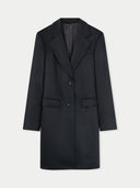 Italian Designer Giorgio Spina's GOBI Women's Black Cashmere Coat #color_black