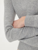 Women's Lightweight Cashmere Round-Neck Jumper Light Gray