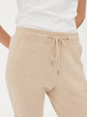 Women's Cashmere Cuffed Jogger Beige - Gobi Cashmere #color_beige