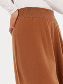 Women's Cashmere 3D Wide Pants Camel - Gobi Cashmere #color_camel