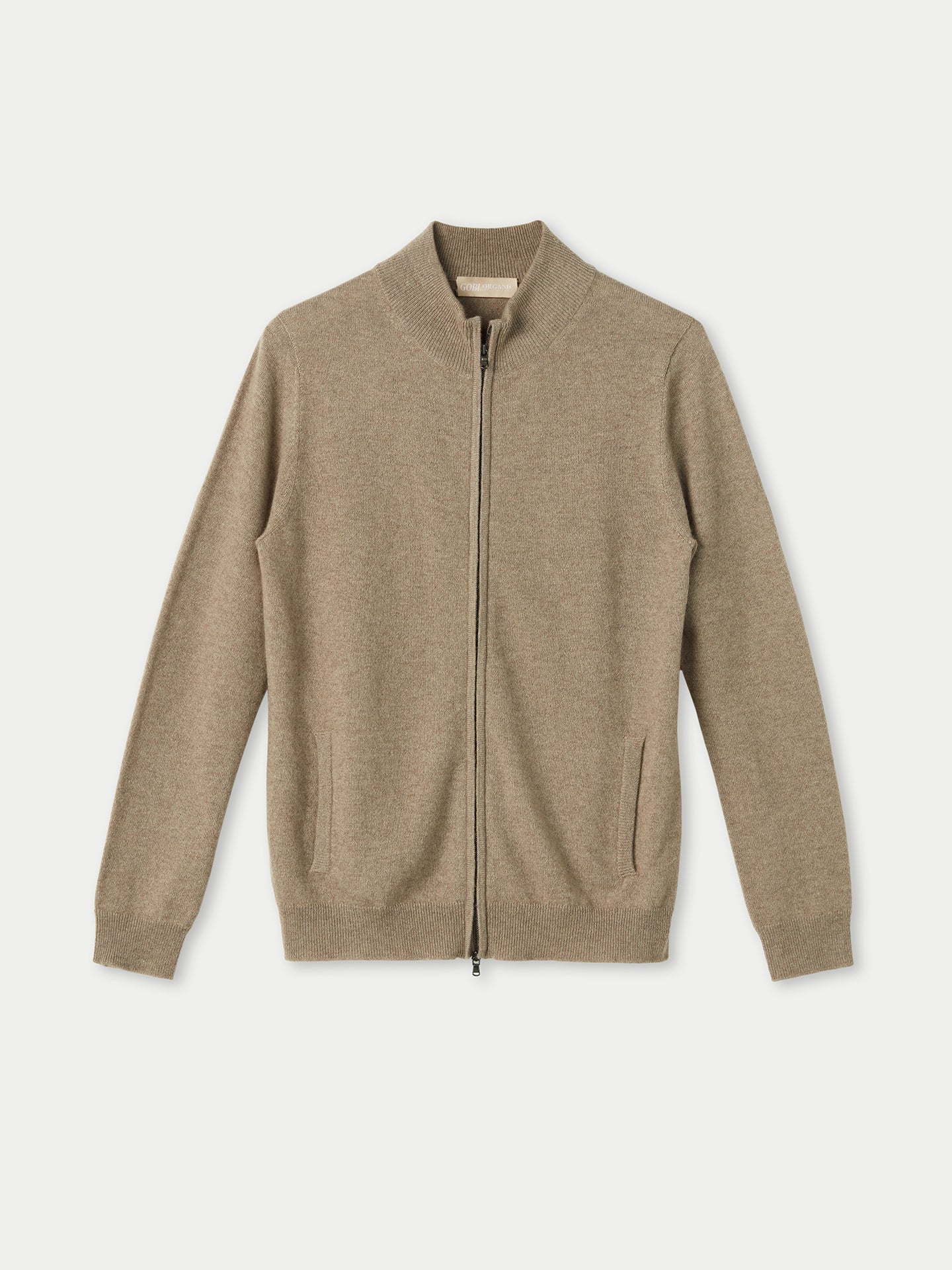 Organic Colour Essential Cashmere Full-Zip Cardigan