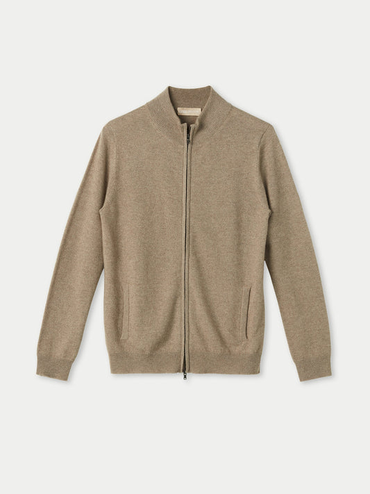 Organic Colour Essential Cashmere Full-Zip Cardigan