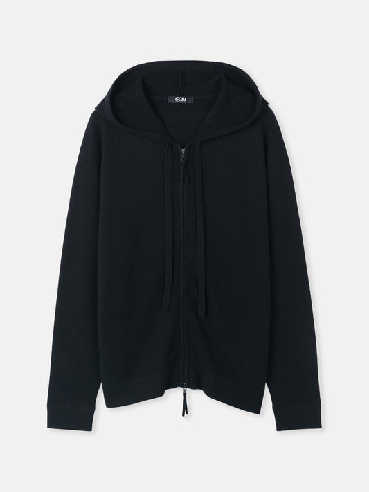 Women’s Cashmere Hoodie Black - GOBI Cashmere - Sports Casual