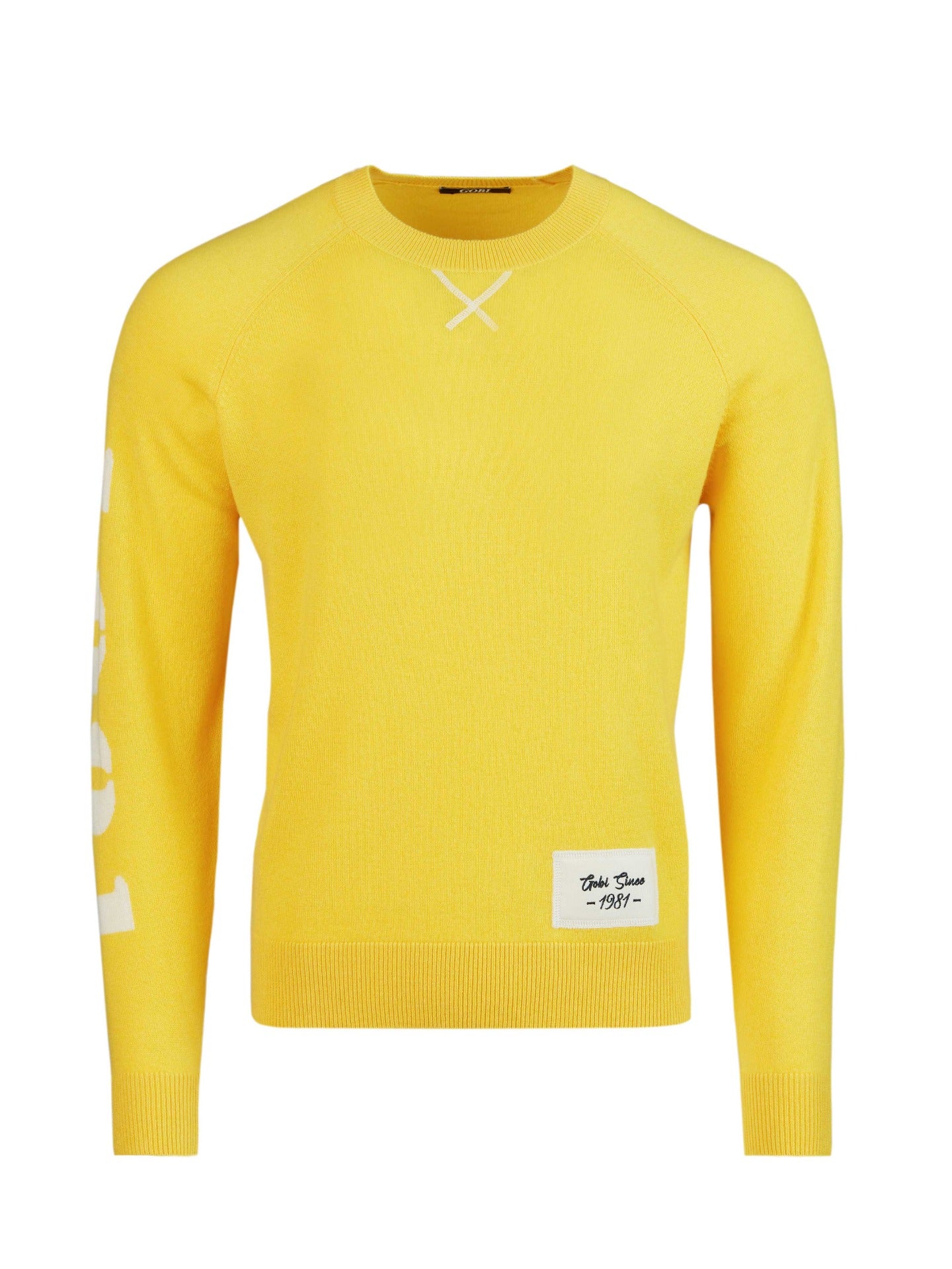 Men's Cashmere 1981 C-neck Yellow - Gobi Cashmere